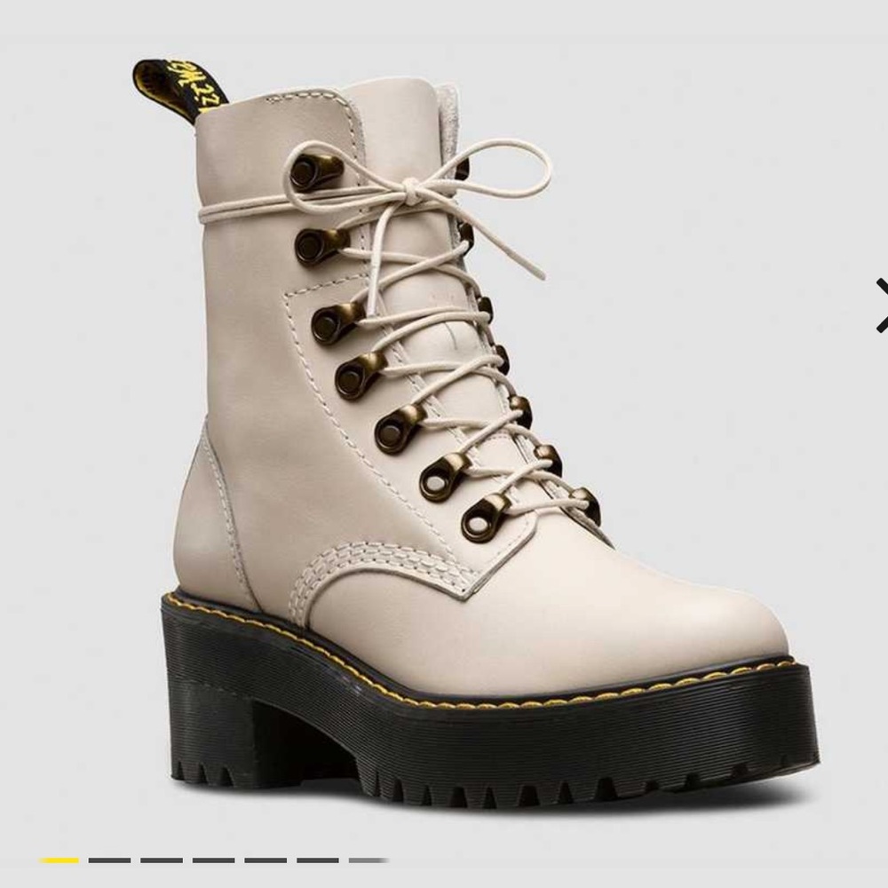 RARE Dr Marten Leona Boots Bone